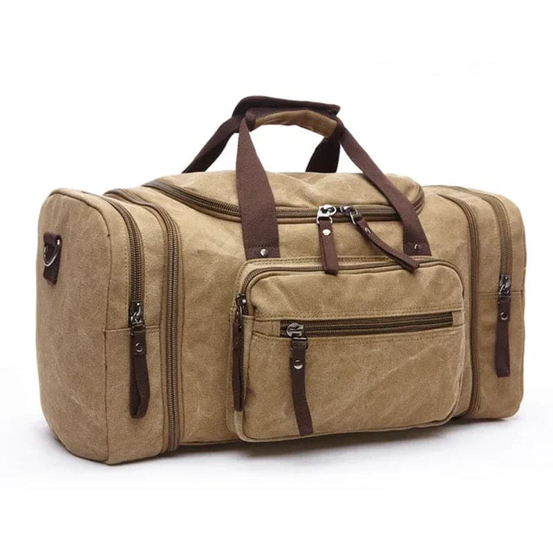 Canvas Travel Bag Large Capacity Carry-On Luggage Bag Men'S Luggage Bag Travel Handbag Weekend Bag Durable Delivery