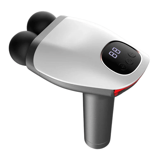 New Design LCD Double Percussion Massage Gun Portable Deep Tissue Muscle Dual Head Massage Gun for Pain Relief